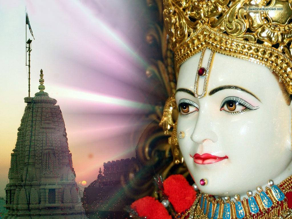 Swaminarayan, temple, golden crown, SD Desktop Wallpaper