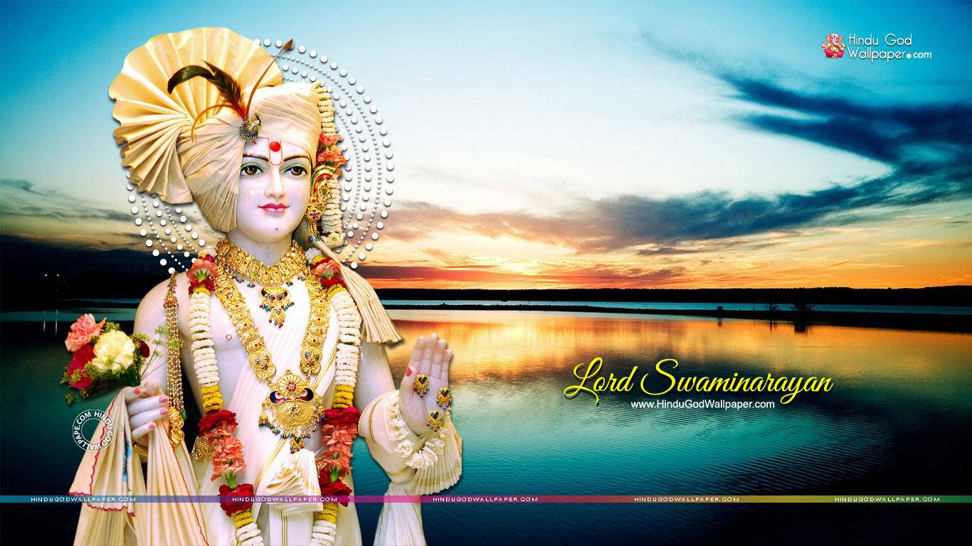 Swaminarayan, sunset, golden jewelry, HD Desktop Wallpaper