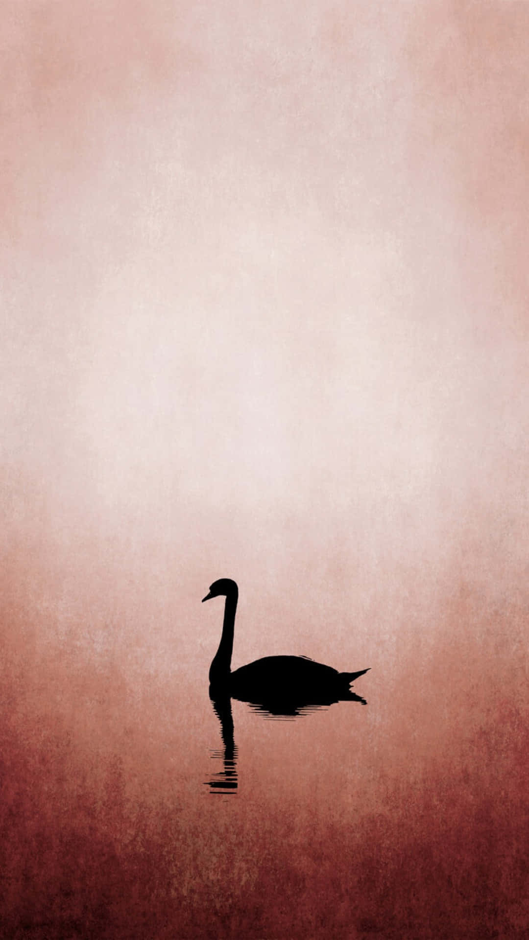 Swan Lake, black swan silhouette, textured gradient water surface, Full HD Phone Wallpaper