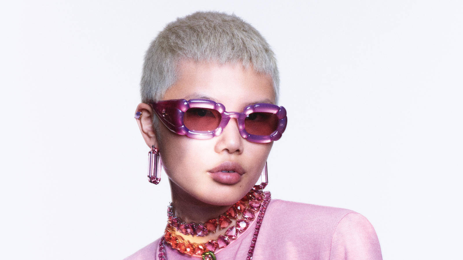 Swarovski, purple sunglasses, pink gemstone jewelry, HD Desktop Wallpaper