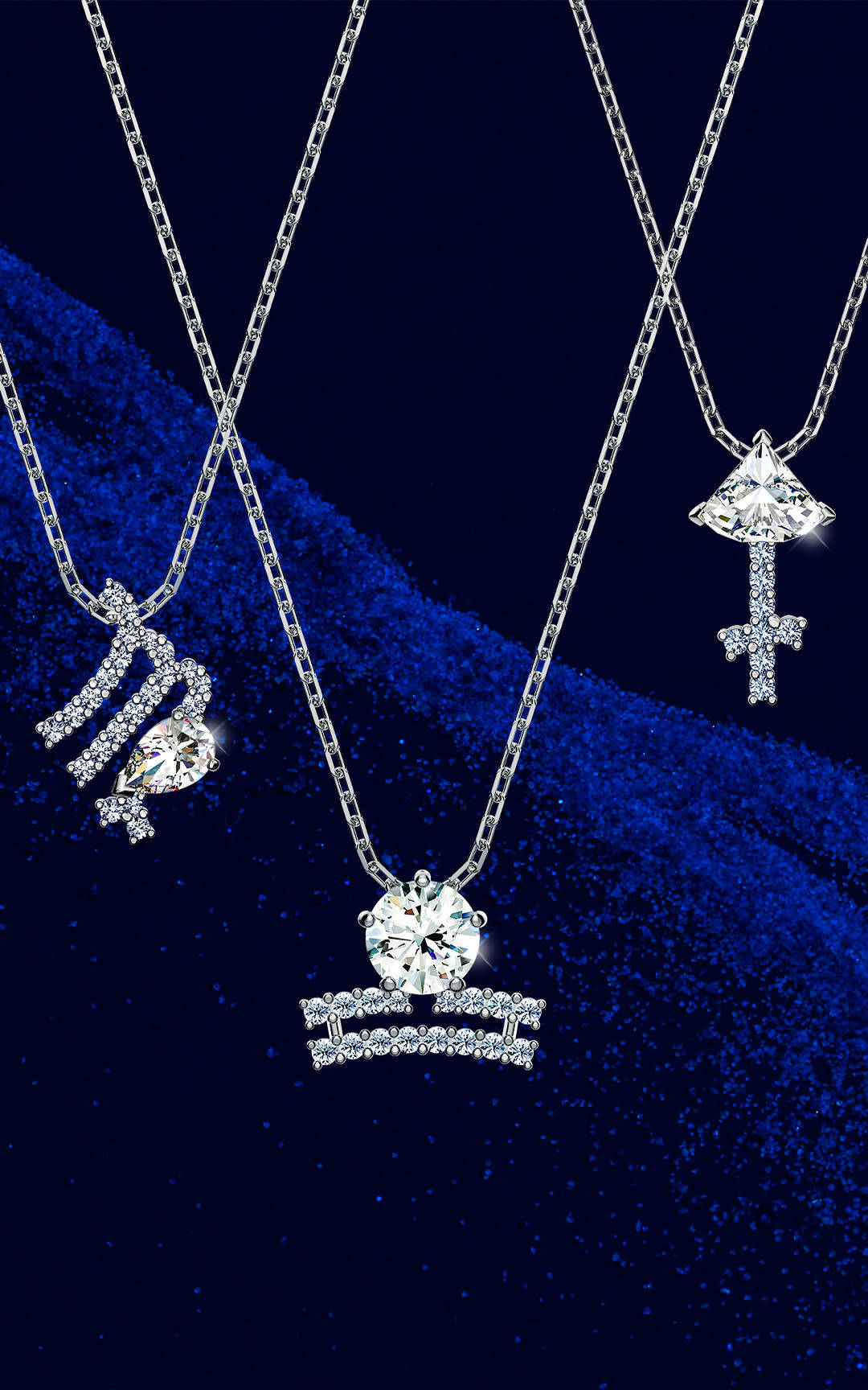 Swarovski, crystal pendant necklace, zodiac pendant necklaces, HD Phone Wallpaper
