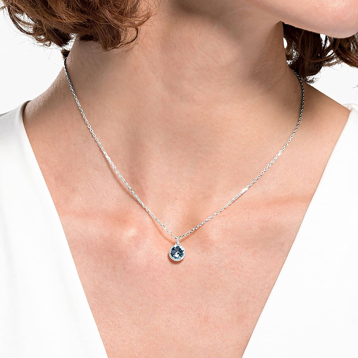 Swarovski, silver, blue gemstone, HD Desktop Wallpaper