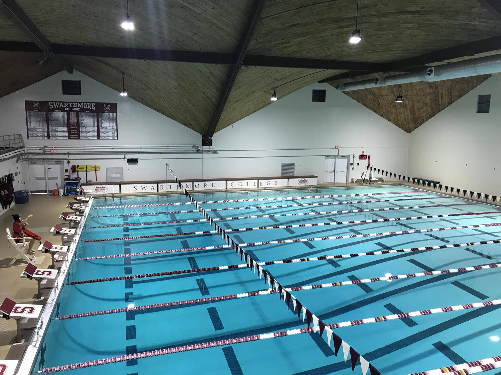 Swarthmore College, indoor swimming pool, clear blue water, HD Desktop Wallpaper