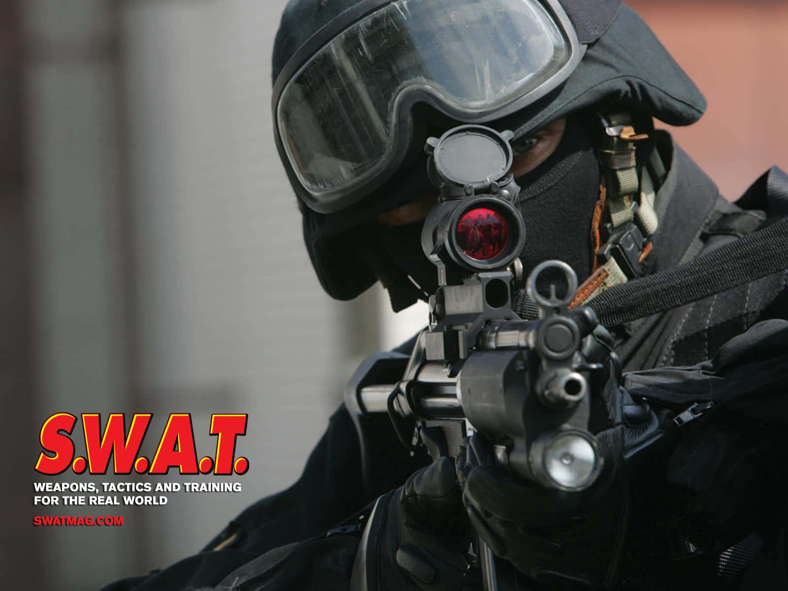 SWAT, black uniform, tactical gear, HD Desktop Wallpaper