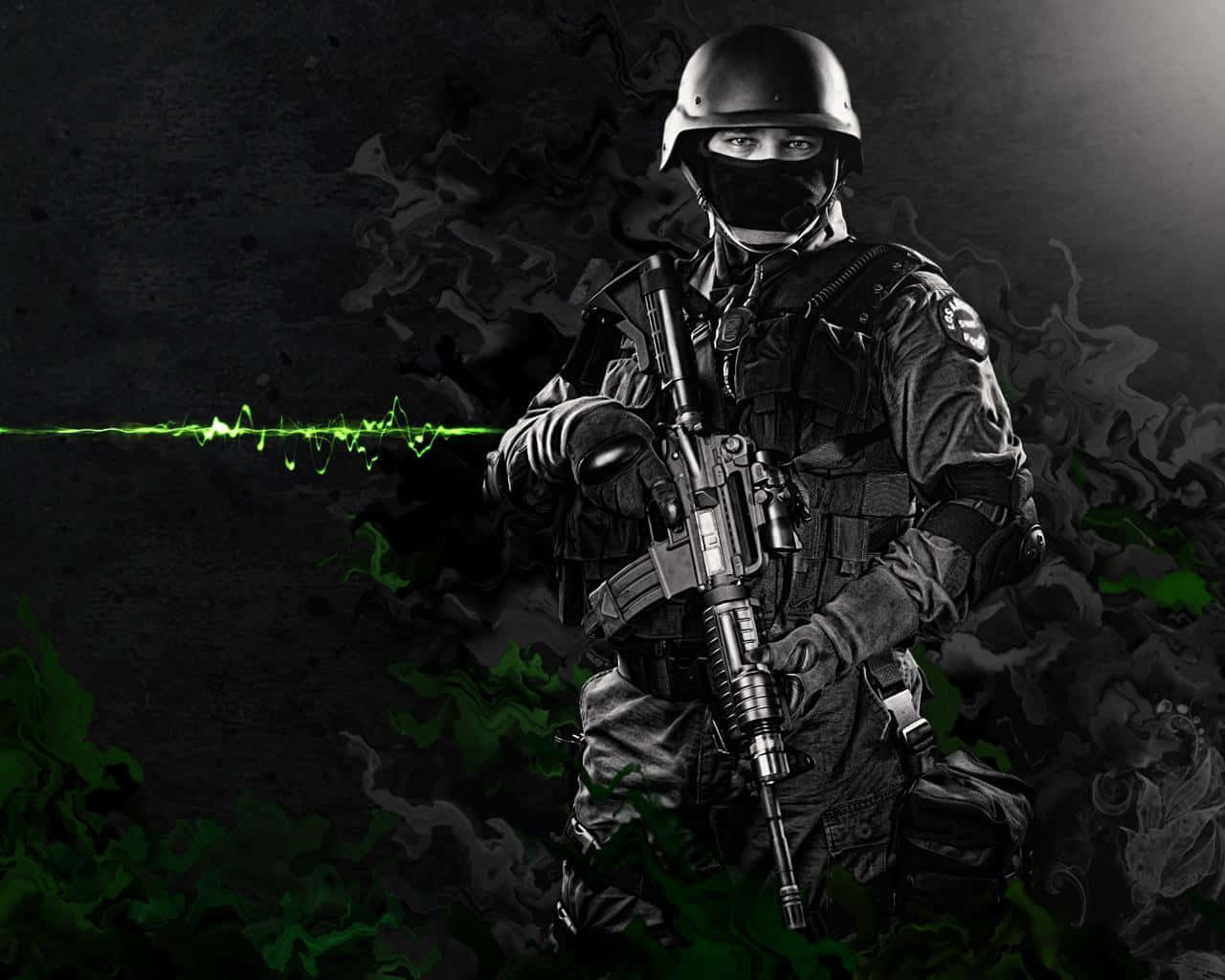 Swat, tactical gear, rifle, HD Desktop Wallpaper