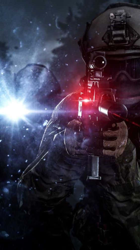 SWAT team, tactical gear, rifle, SD Phone Wallpaper