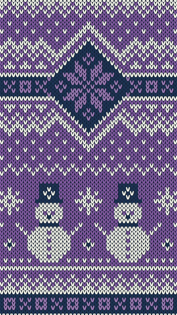 two snowmen, purple knitted sweater, snowmen, SD Phone Wallpaper
