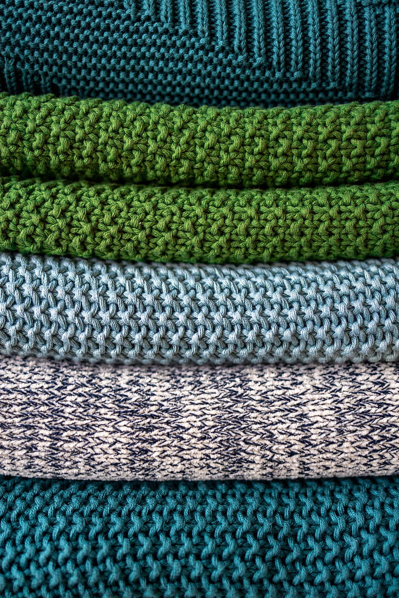 green and blue knitted sweaters, teal green, gray, SD Phone Wallpaper