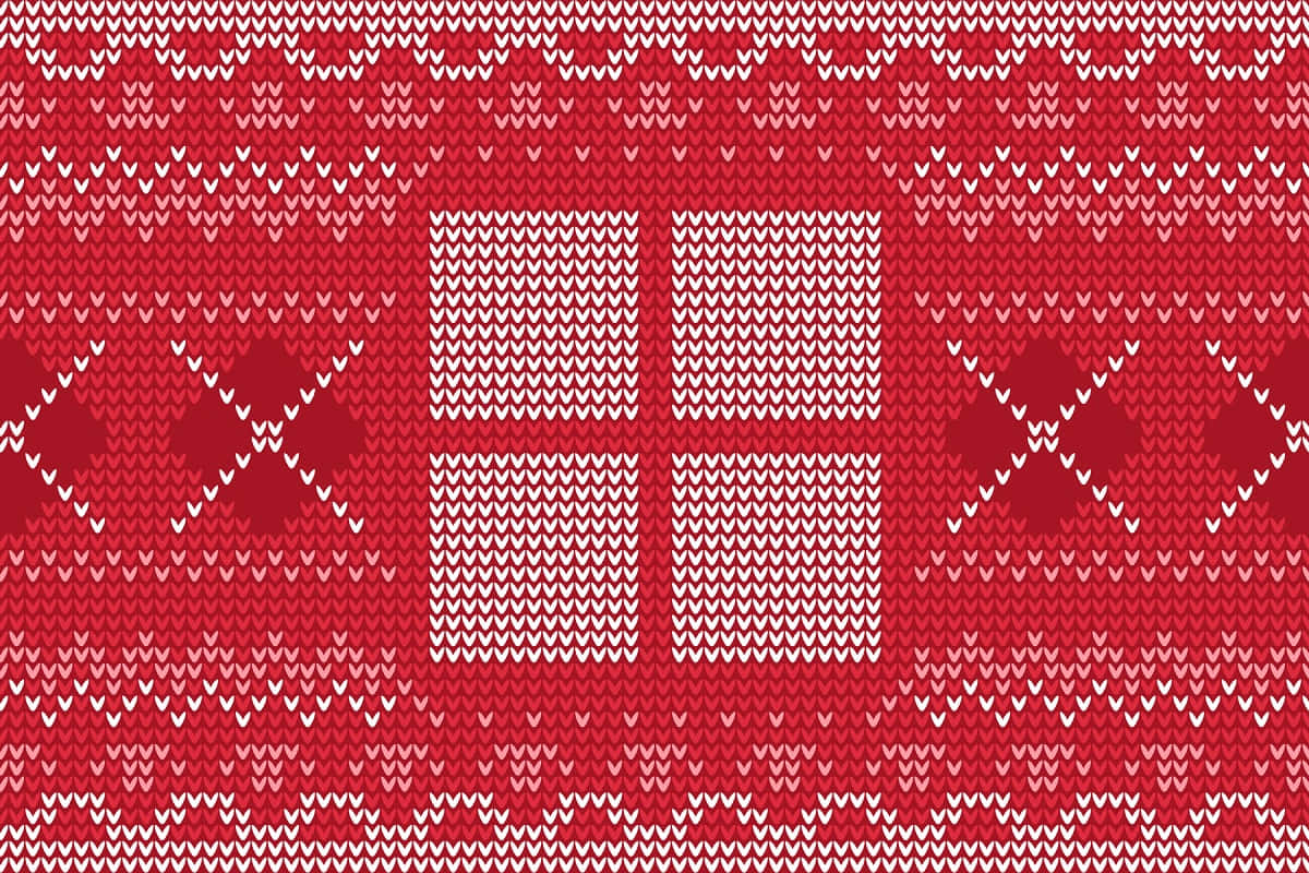 Windows Logo, red knitted sweater, white heart, SD Desktop Wallpaper