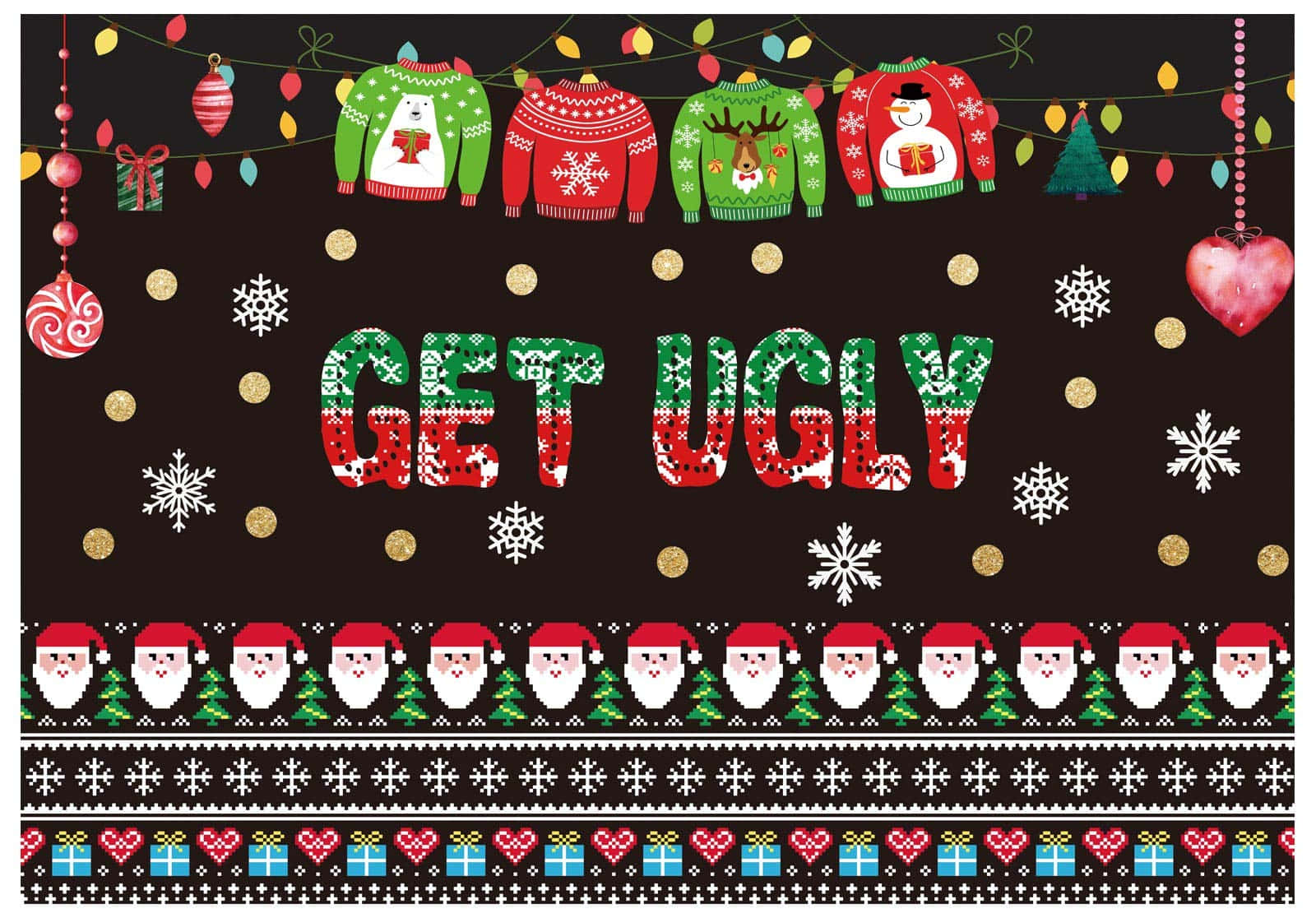 Christmas Ugly Sweaters, GET UGLY, Christmas decorations, HD Desktop Wallpaper