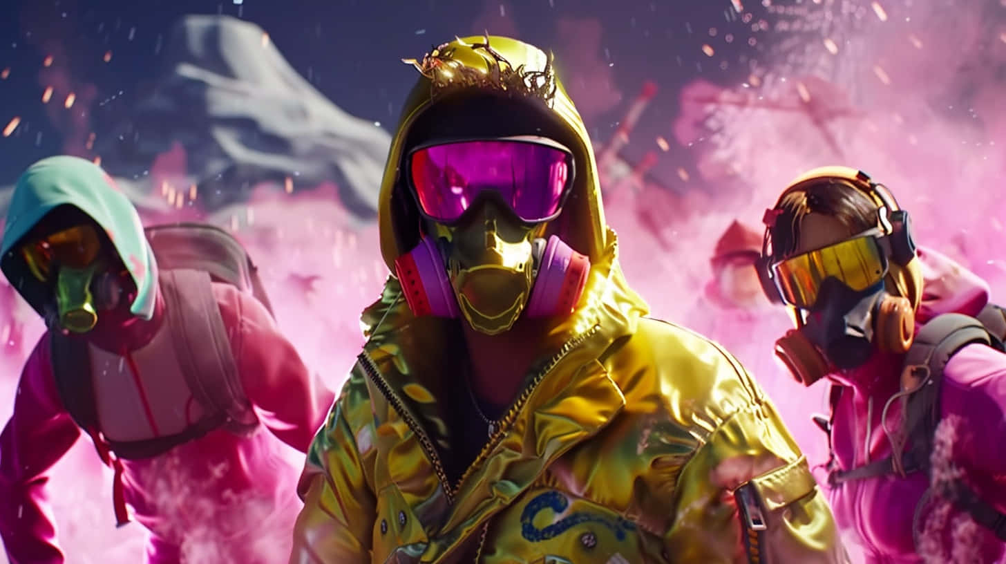 Fortnite, gas masks, hooded jackets, HD Desktop Wallpaper