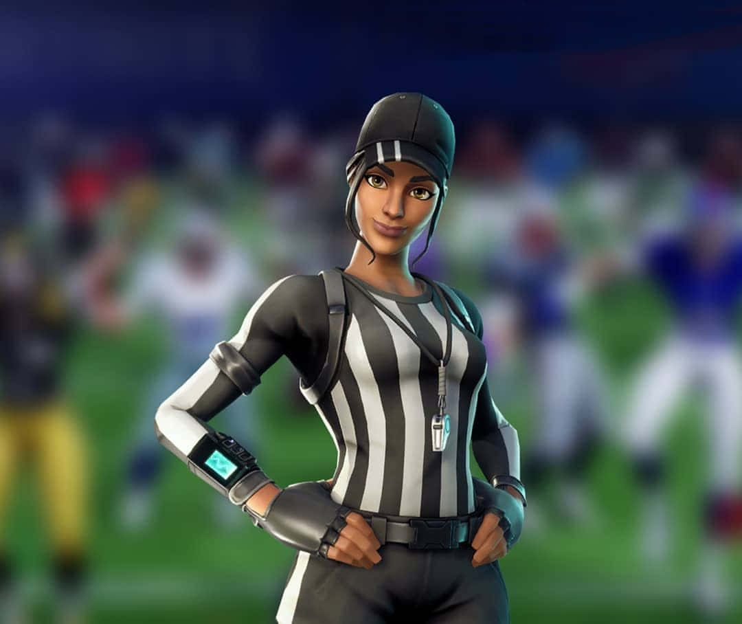 Sweaty Soccer Skin, black and white striped uniform, football field, SD Desktop Wallpaper