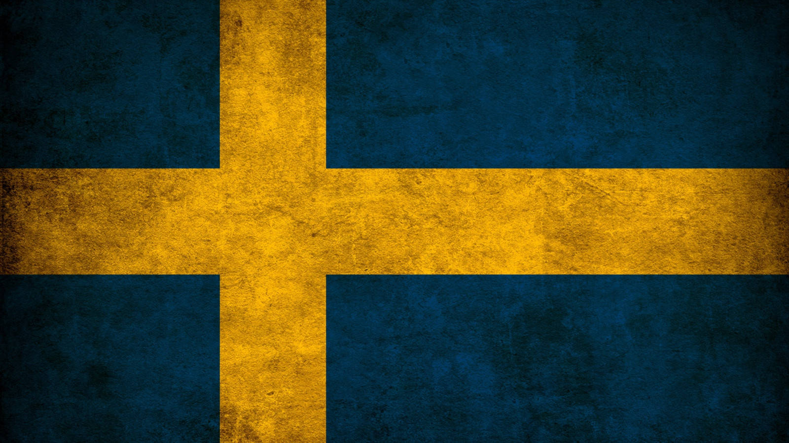 Sweden flag, yellow cross, deep blue fabric, HD Desktop Wallpaper