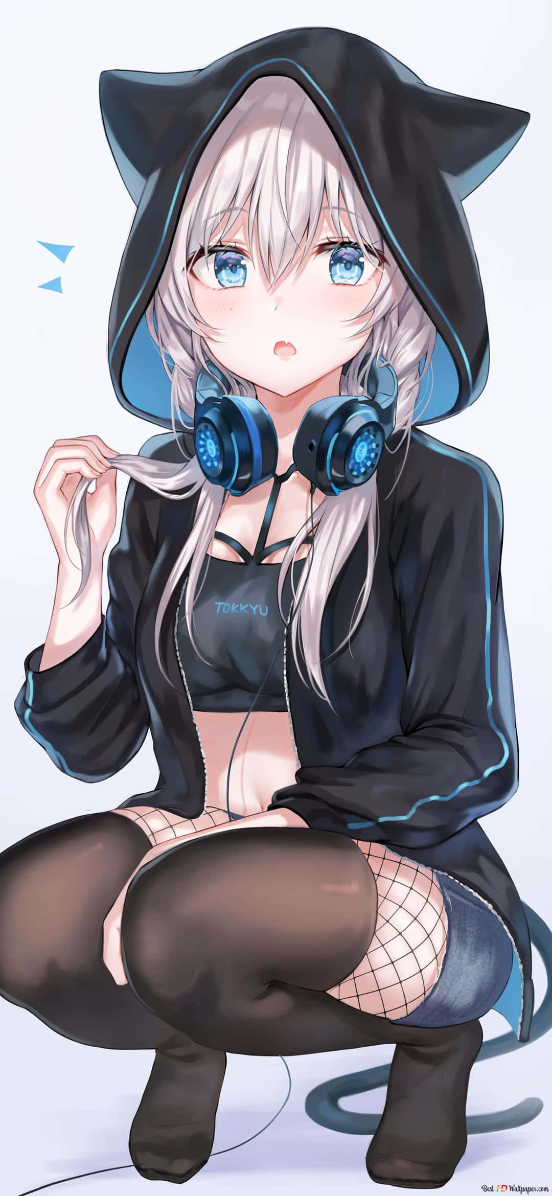 Sweet Anime, cute girl, cat ears, Full HD Phone Wallpaper