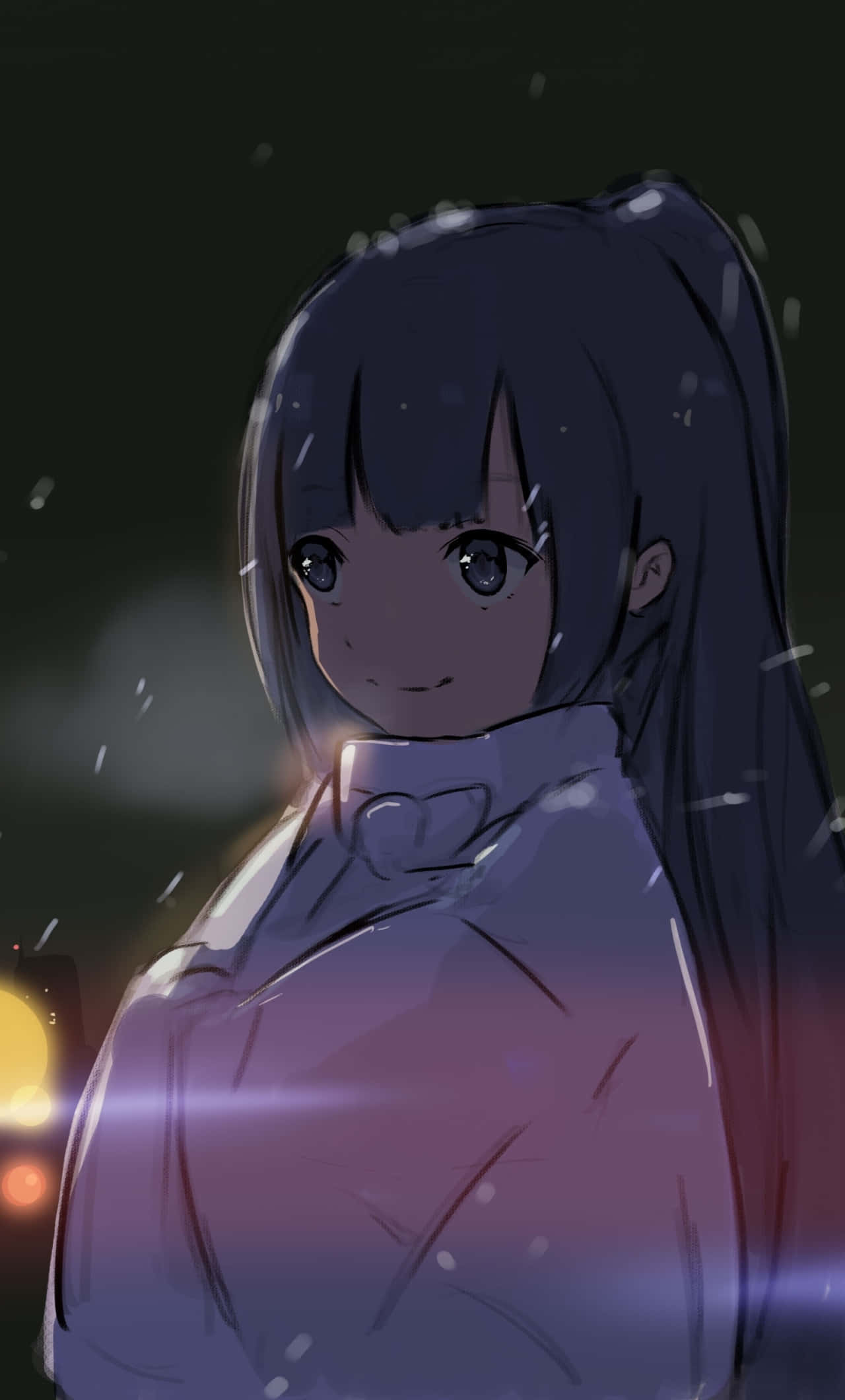 Sweet Anime, anime girl, dark hair, Full HD Phone Wallpaper