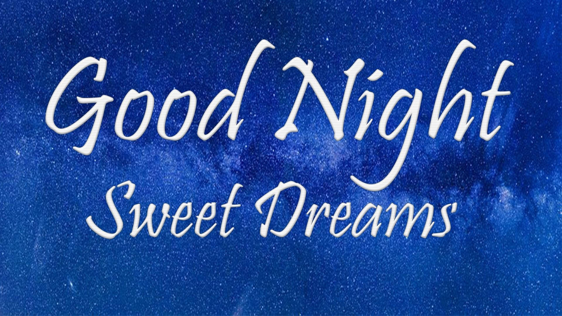 Sweet Dreams, starry night sky, deep blue, Full HD Desktop Wallpaper