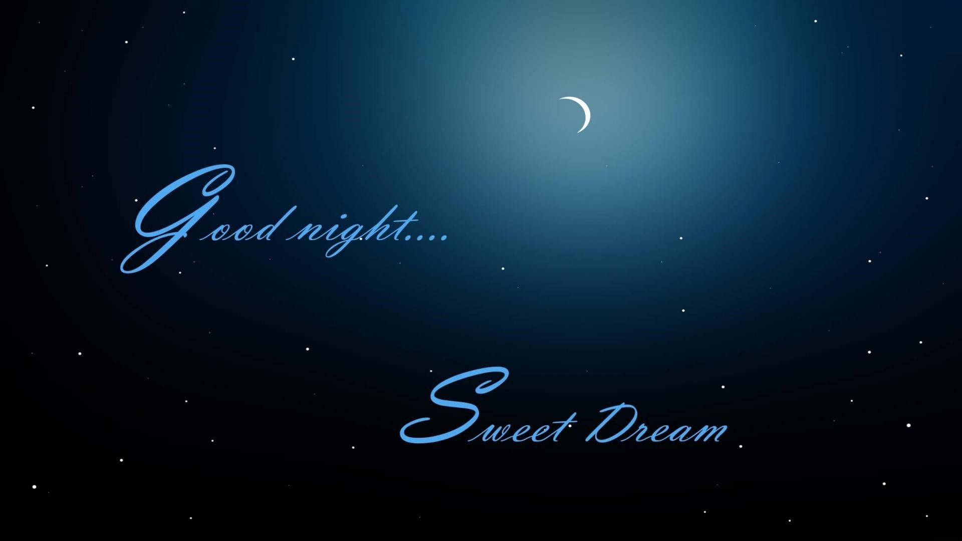 starry sky, crescent moon, stars, Full HD Desktop Wallpaper