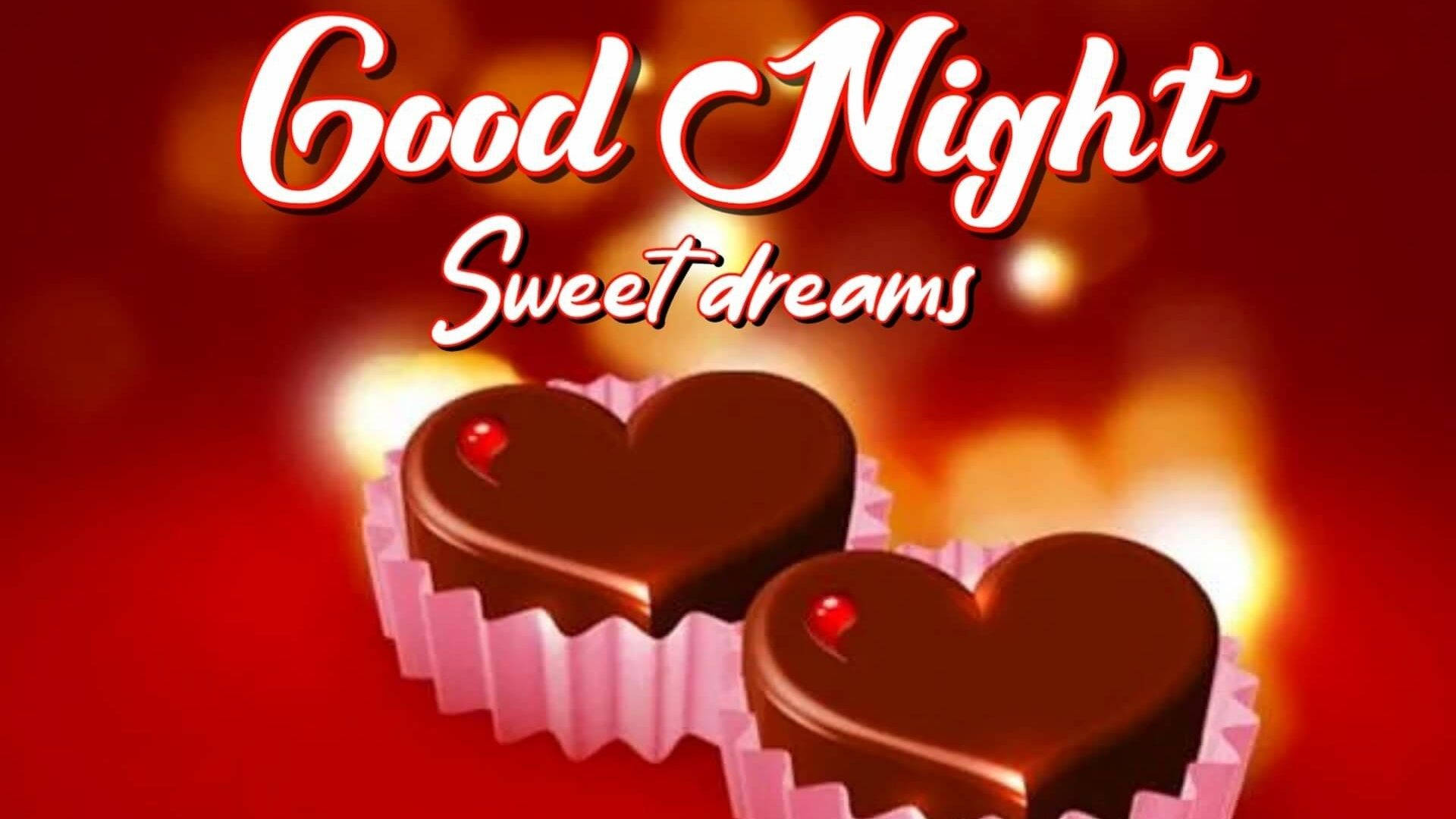 Sweet Dreams, pink cups, glossy heart-shaped chocolates, Full HD Desktop Wallpaper