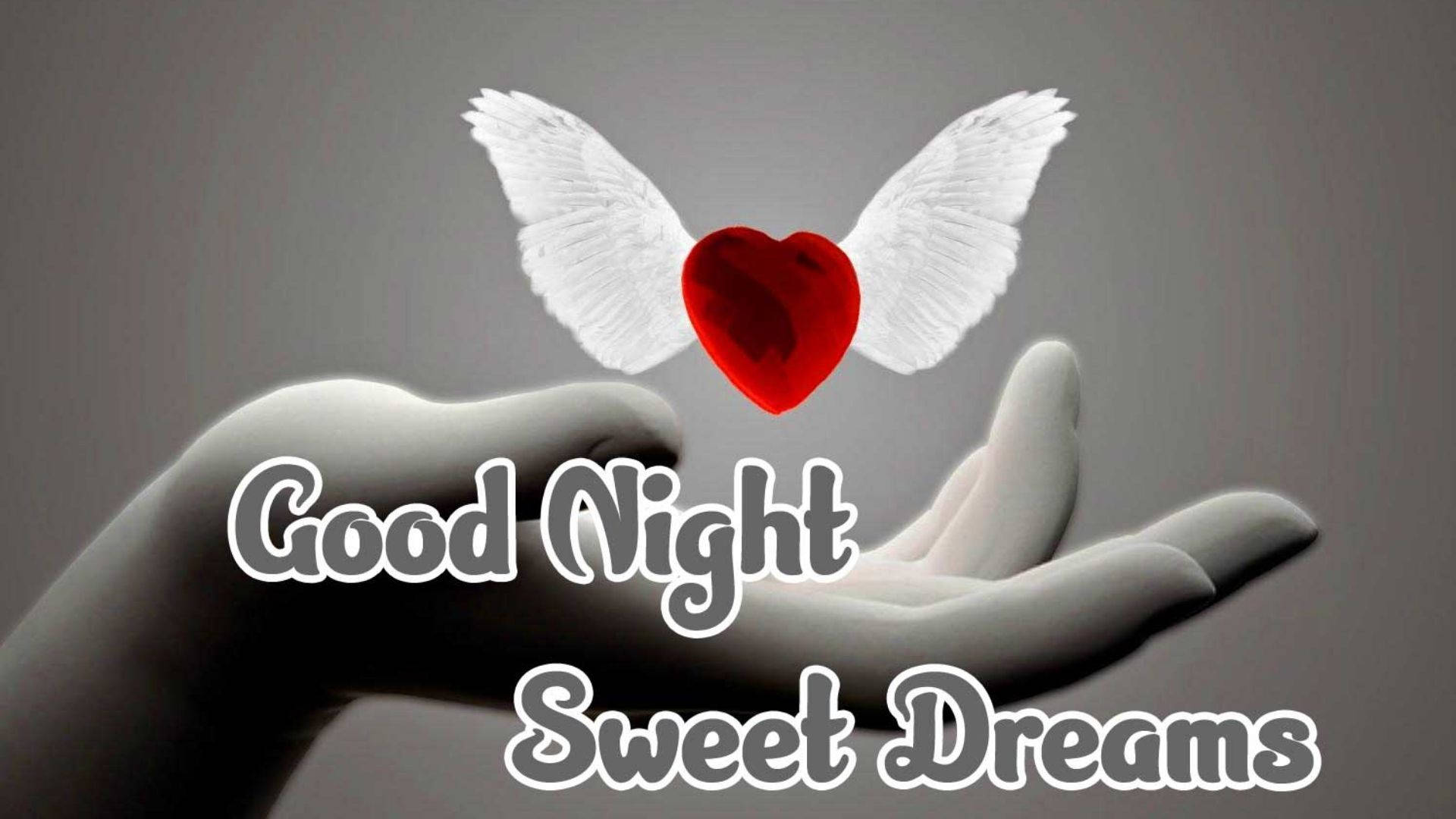 Sweet Dreams, heart angel, red heart, Full HD Desktop Wallpaper