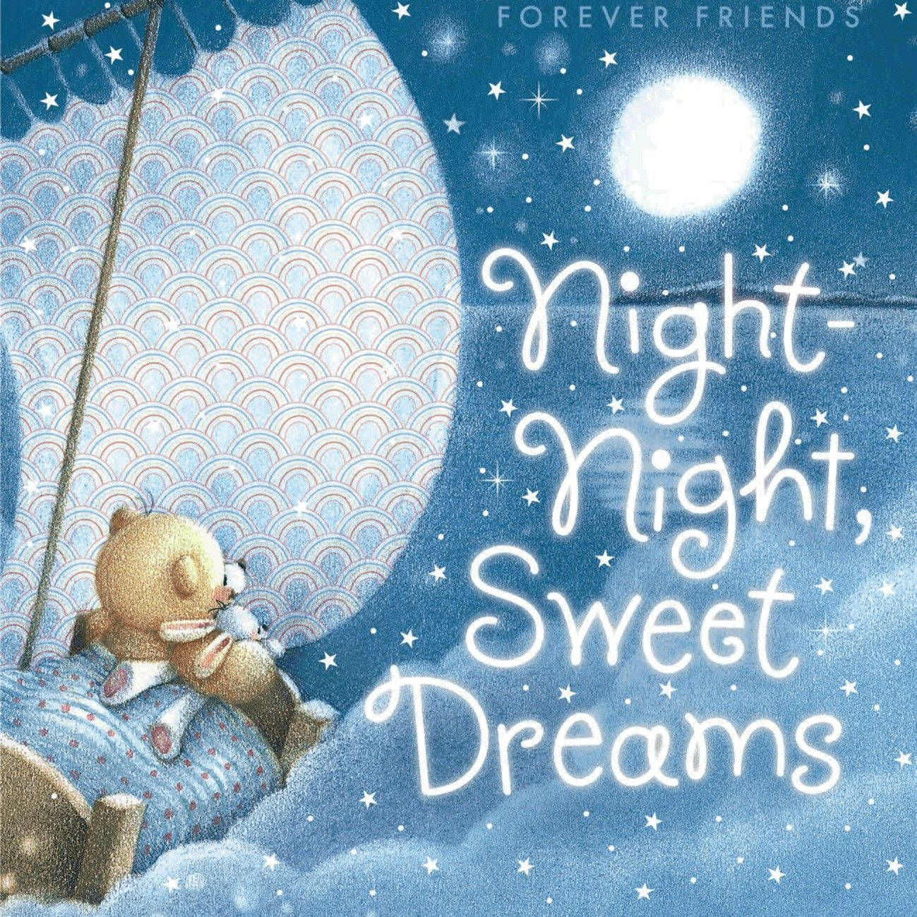 Sweet Dreams, teddy bear, bunny, HD Desktop Wallpaper