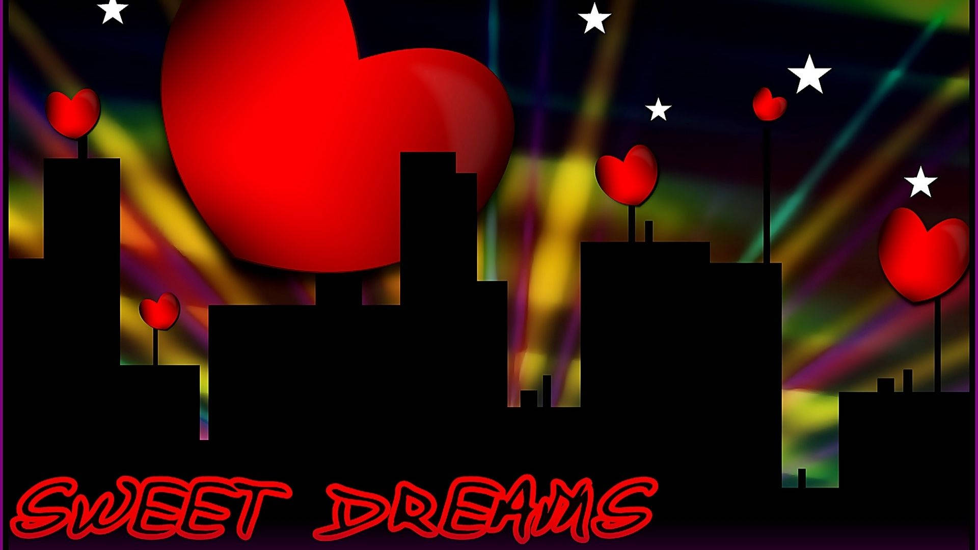 Sweet Dreams, city, night, Full HD Desktop Wallpaper