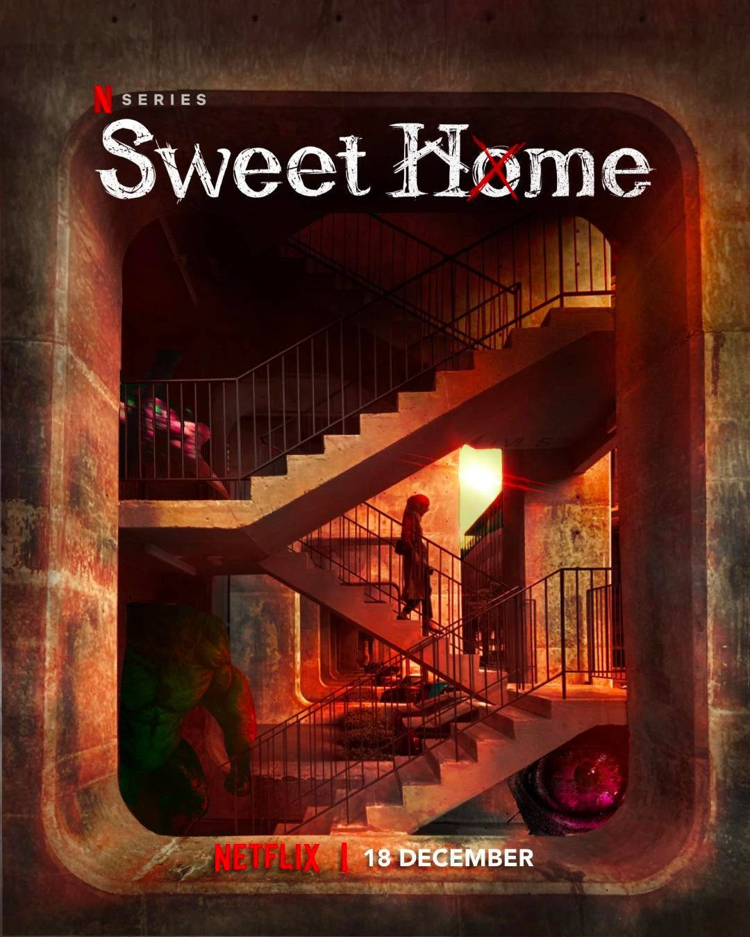 Sweet Home Netflix, teaser poster, spiral staircase, HD Phone Wallpaper