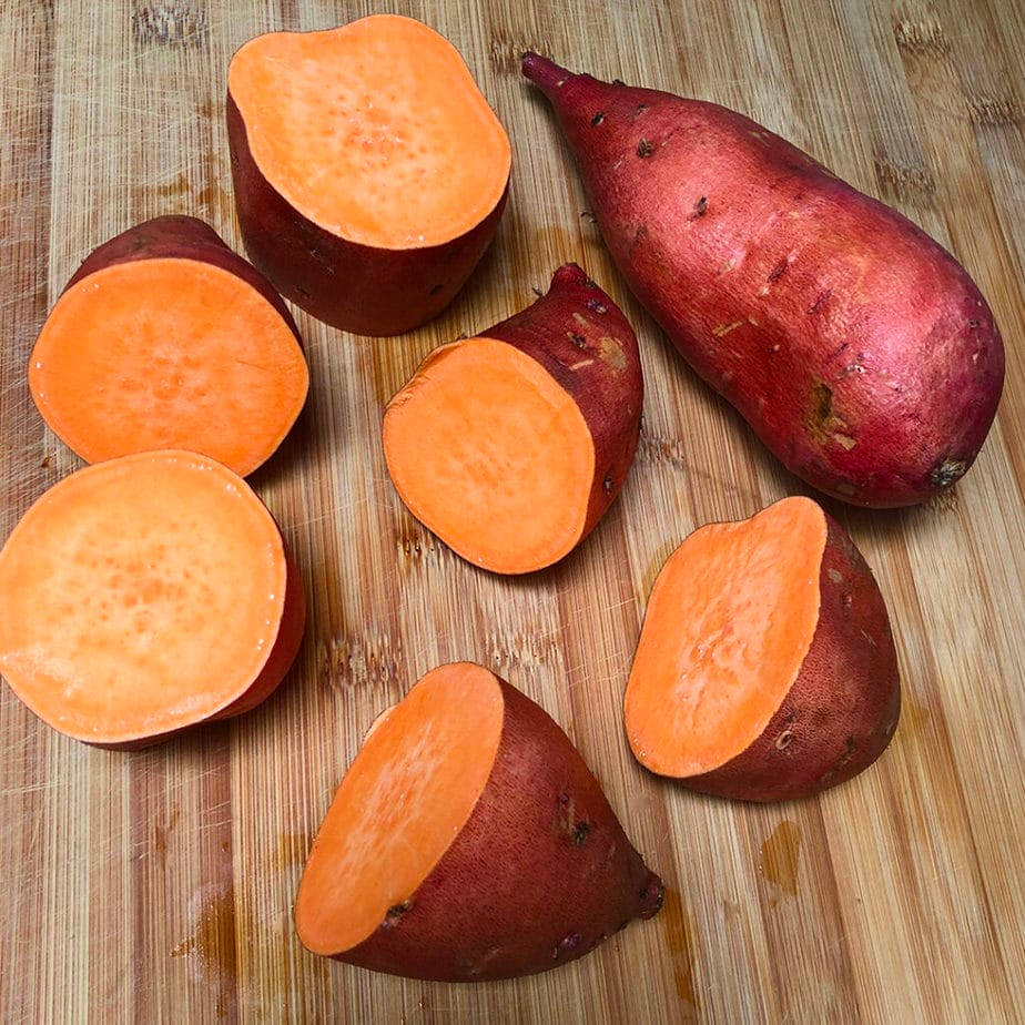 boiled red yam, sweet potatoes, vibrant orange flesh, SD Desktop Wallpaper