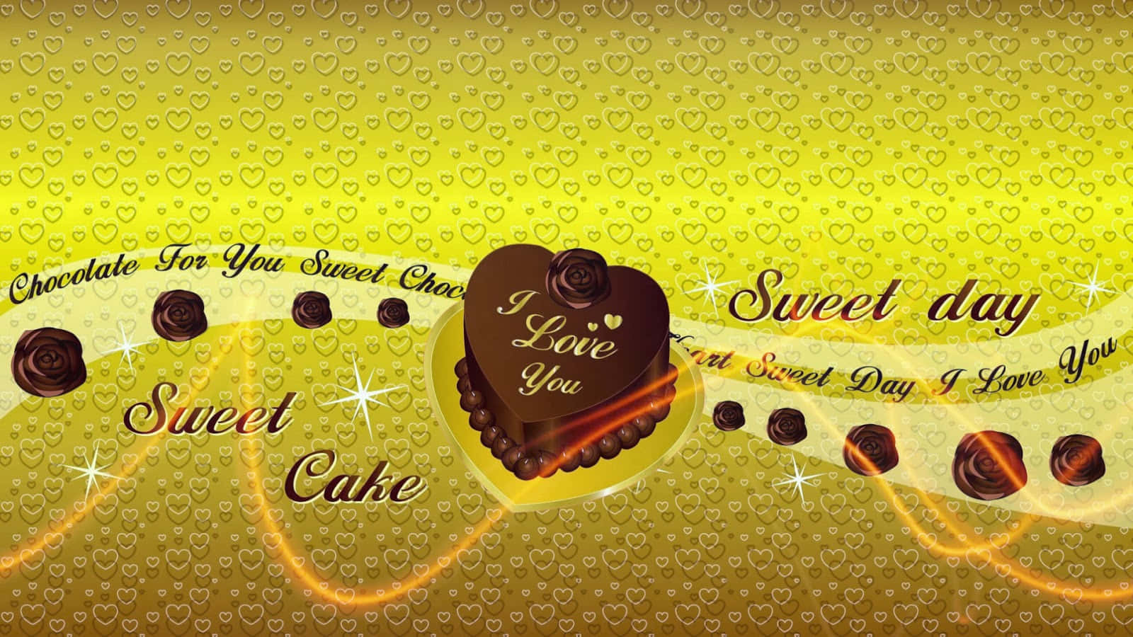 Sweetest Day, chocolate heart cake, roses, HD Desktop Wallpaper