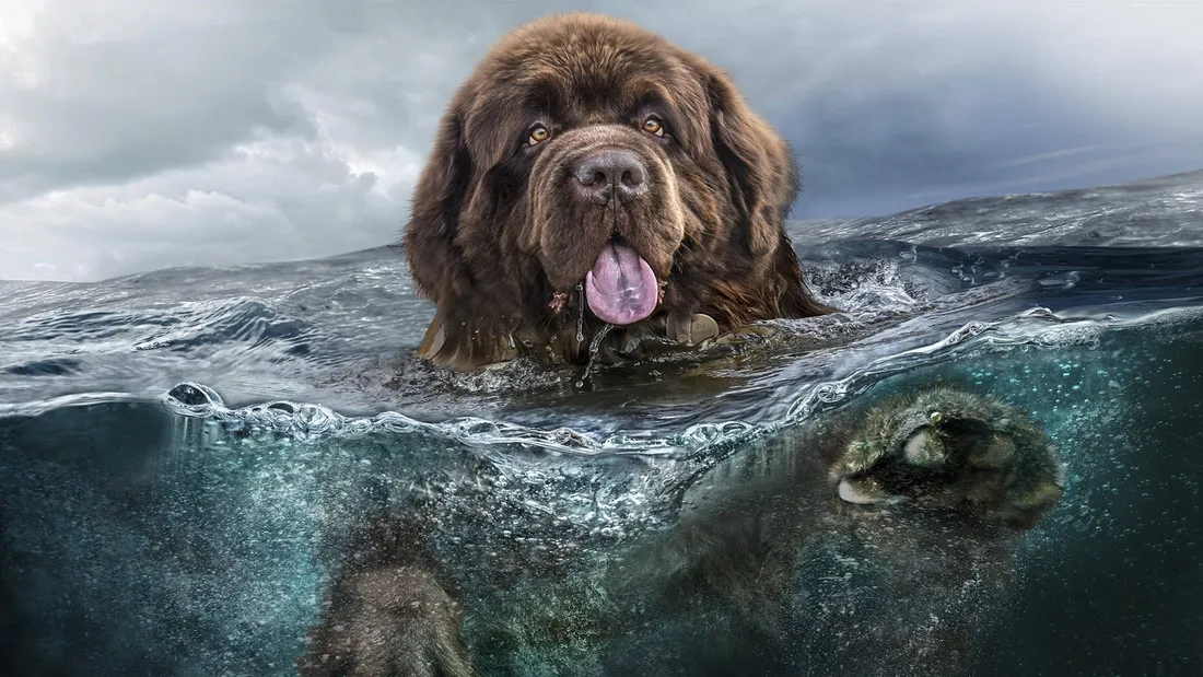 Swimming Dog