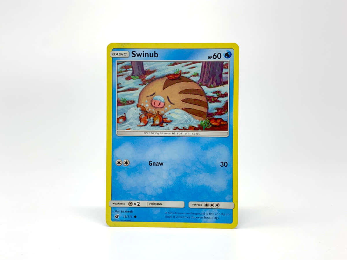 Swinub, TCG card, yellow-bordered, SD Desktop Wallpaper