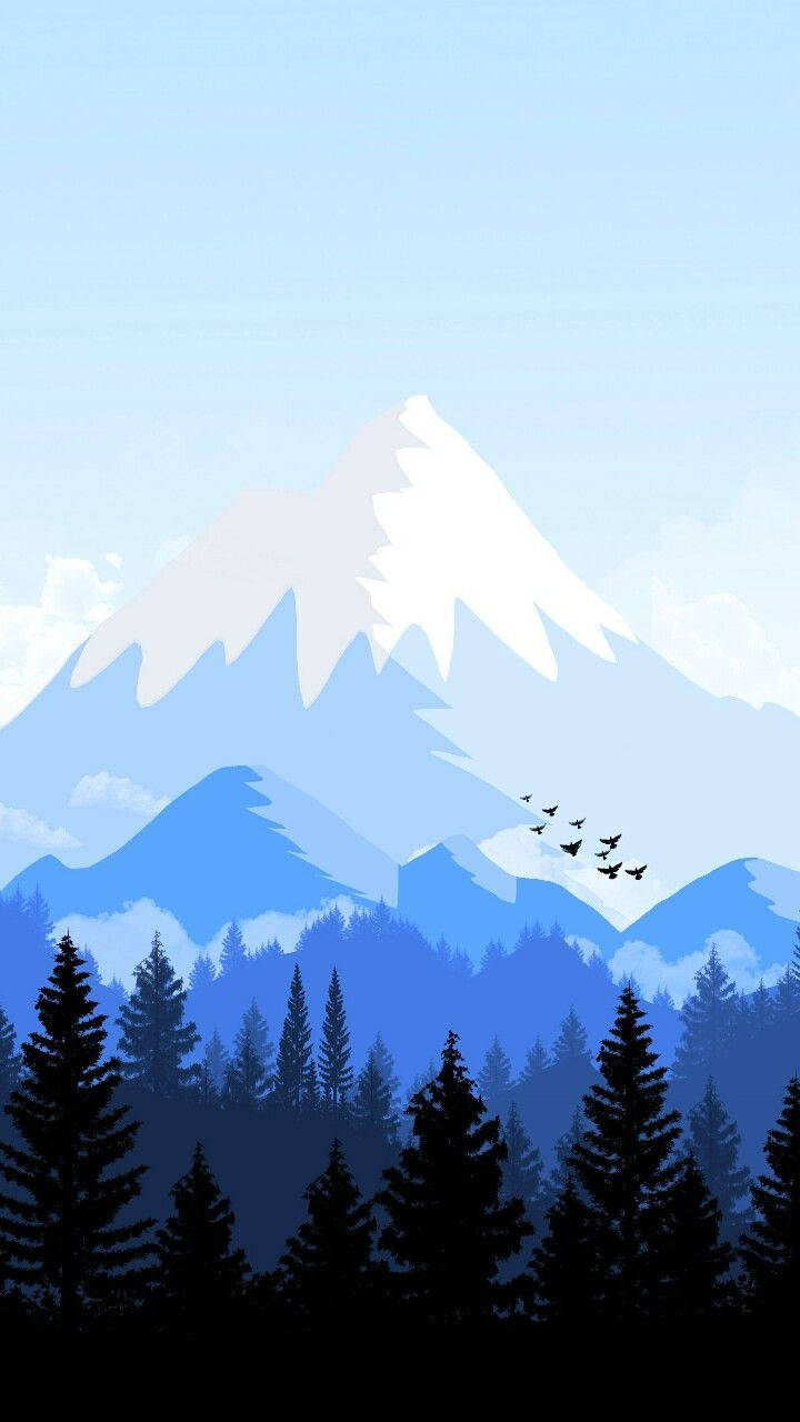 Alps, snow-capped peaks, dark pine trees, HD Phone Wallpaper