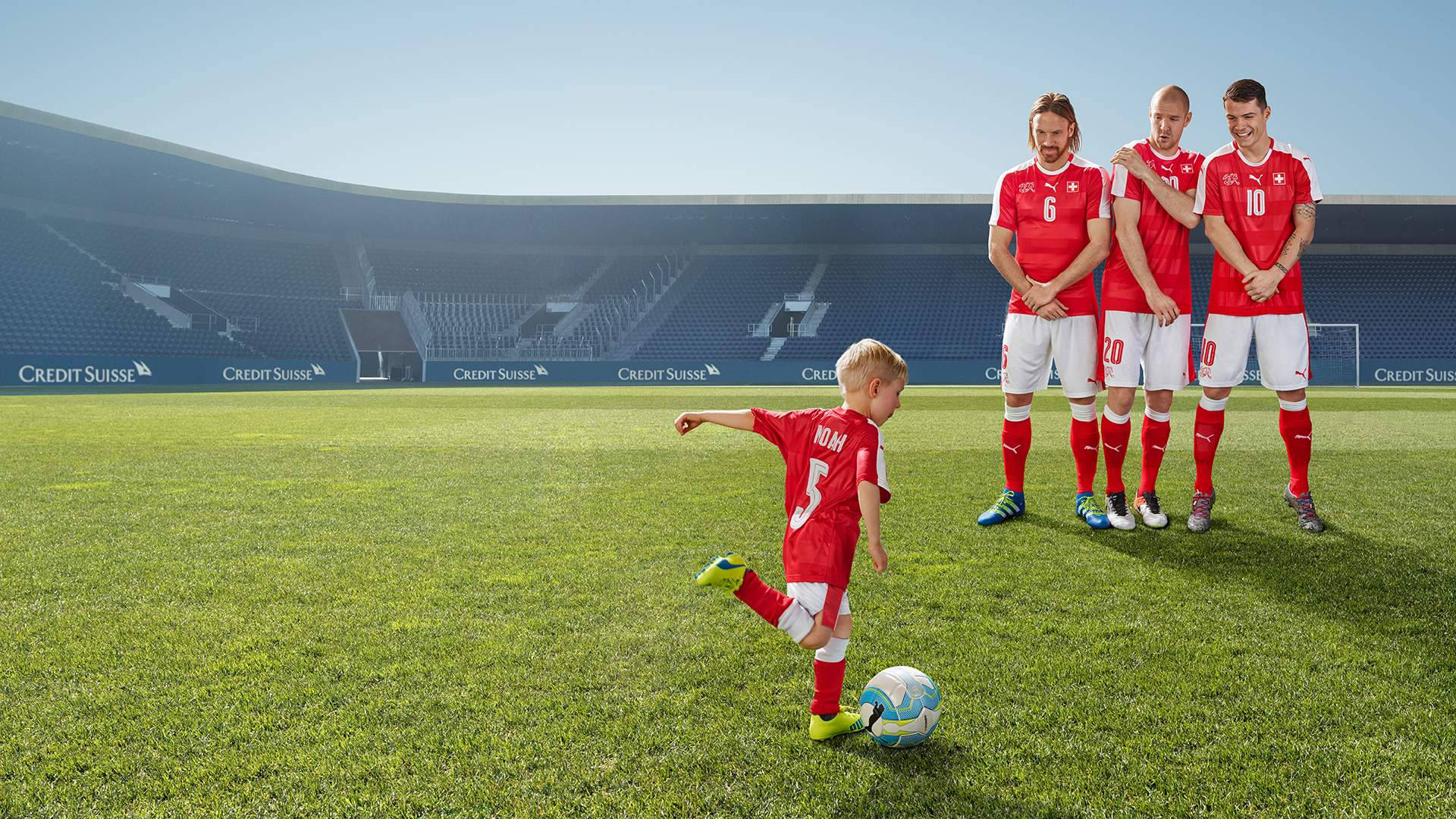 Switzerland National Football Team, red soccer gear, vibrant green pitch, Full HD Desktop Wallpaper