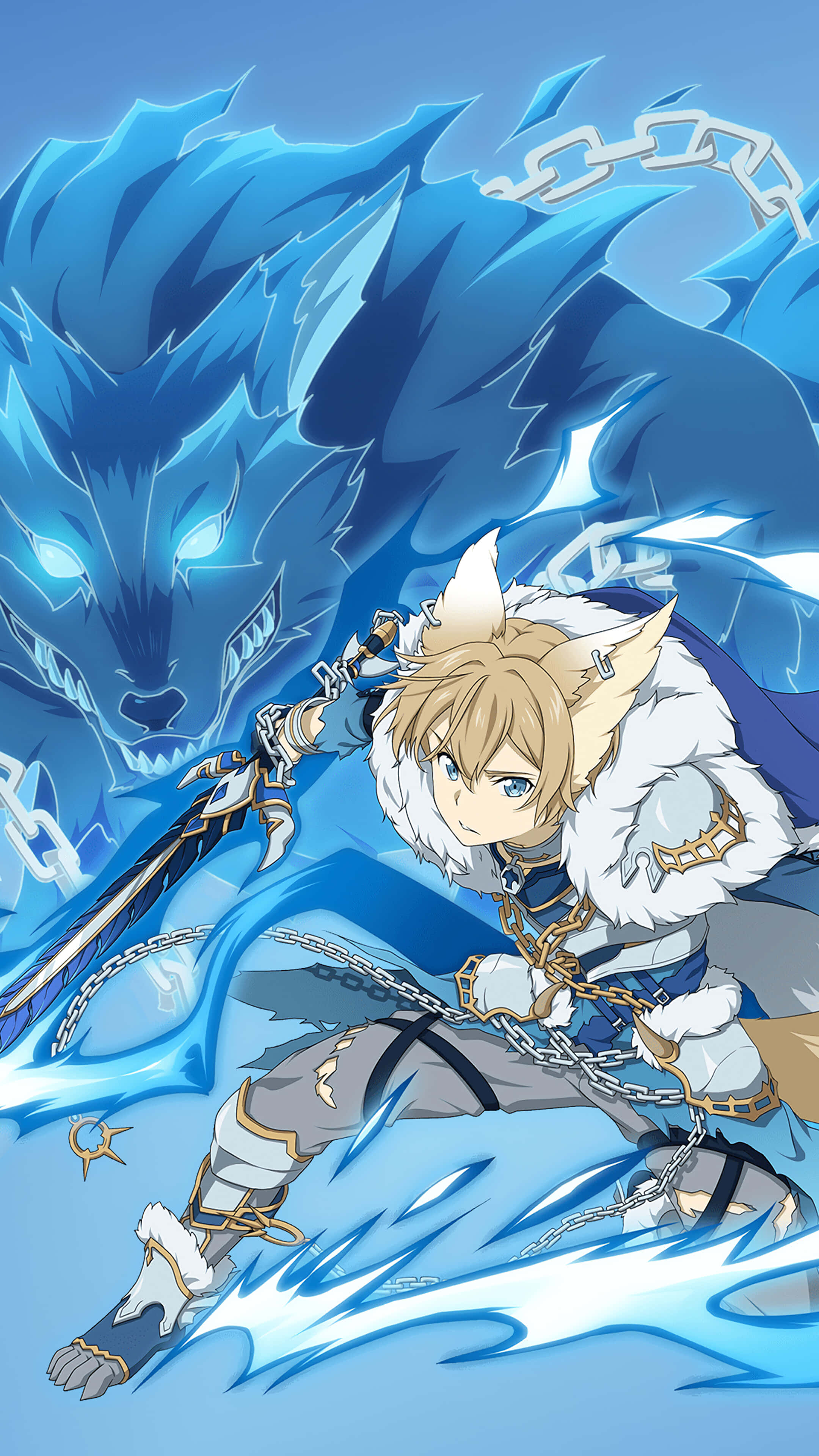 Sword Art Online, Eugeo, blonde anime warrior, 4K Phone Wallpaper