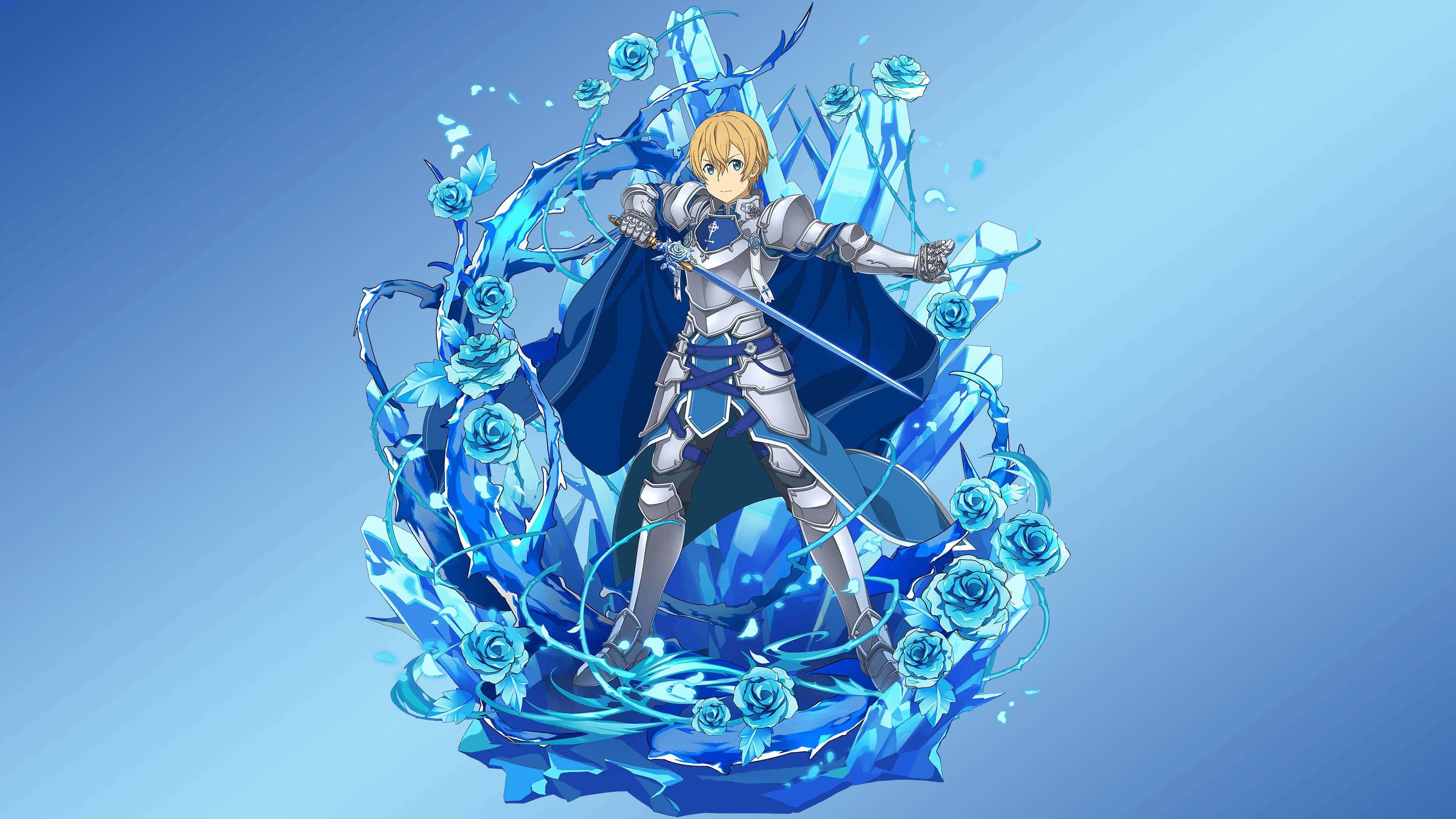 Sword Art Online, Eugeo, silver armor, 4K Desktop Wallpaper