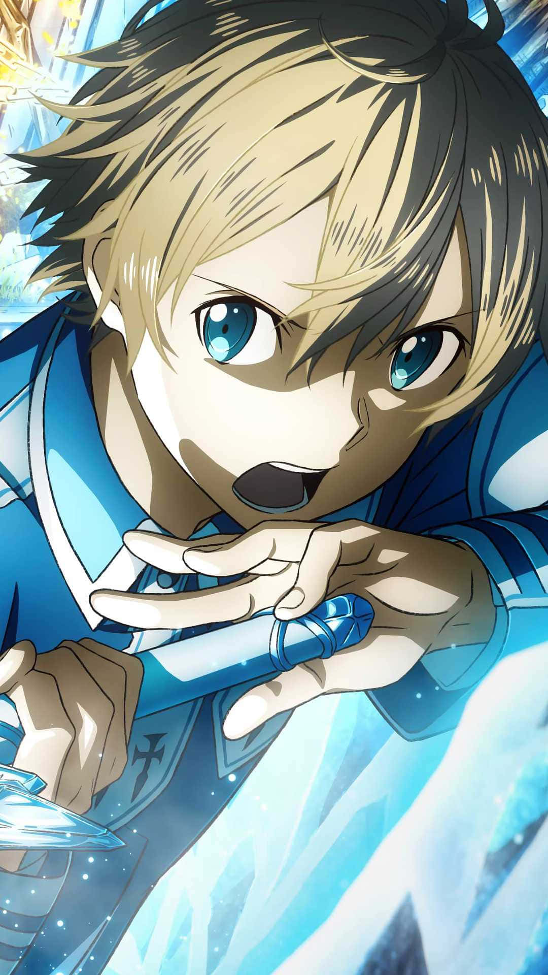 Sword Art Online, Eugeo, blue eyes, Full HD Phone Wallpaper