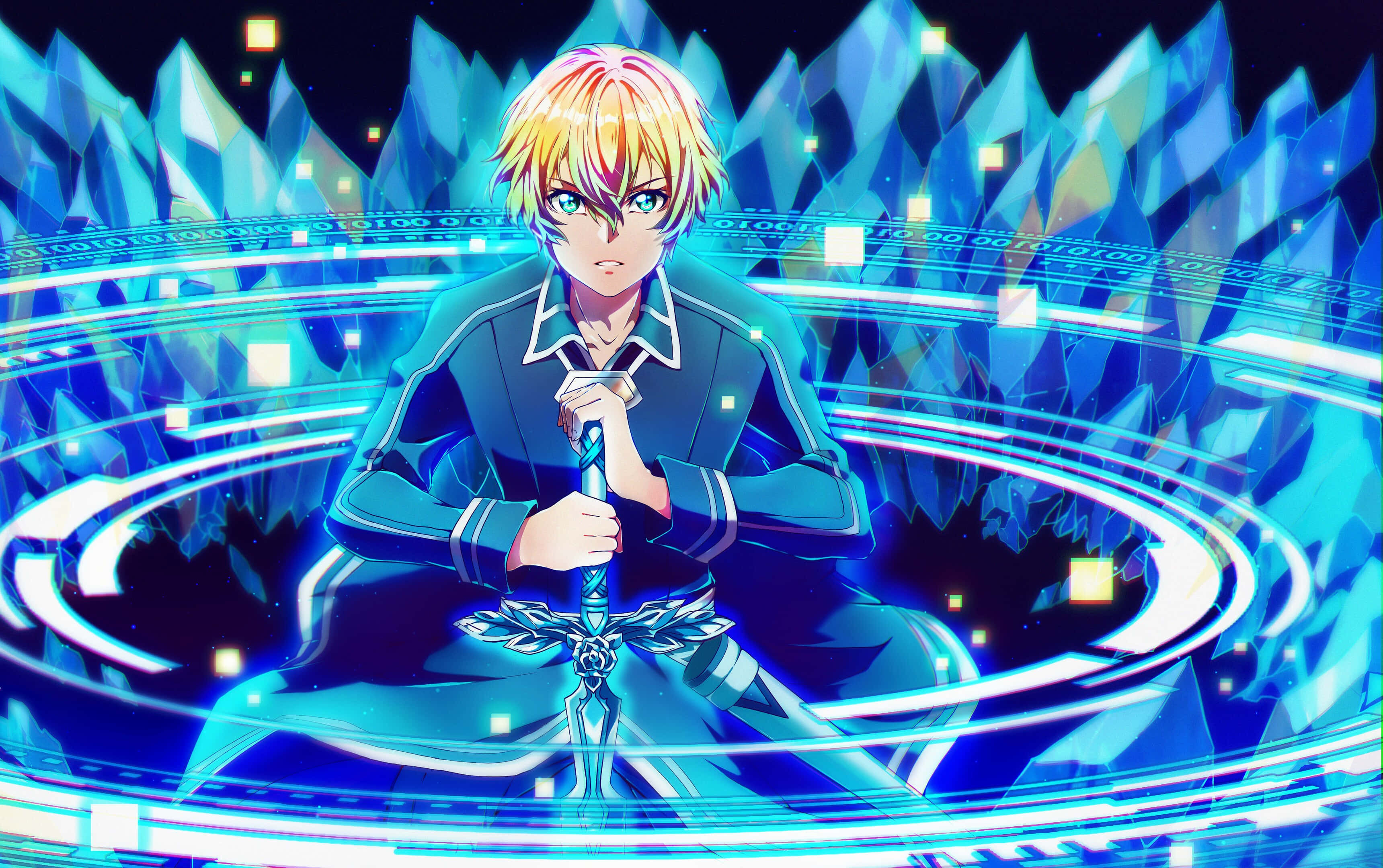 Sword Art Online, Eugeo, Blue Rose Sword, 2K Desktop Wallpaper