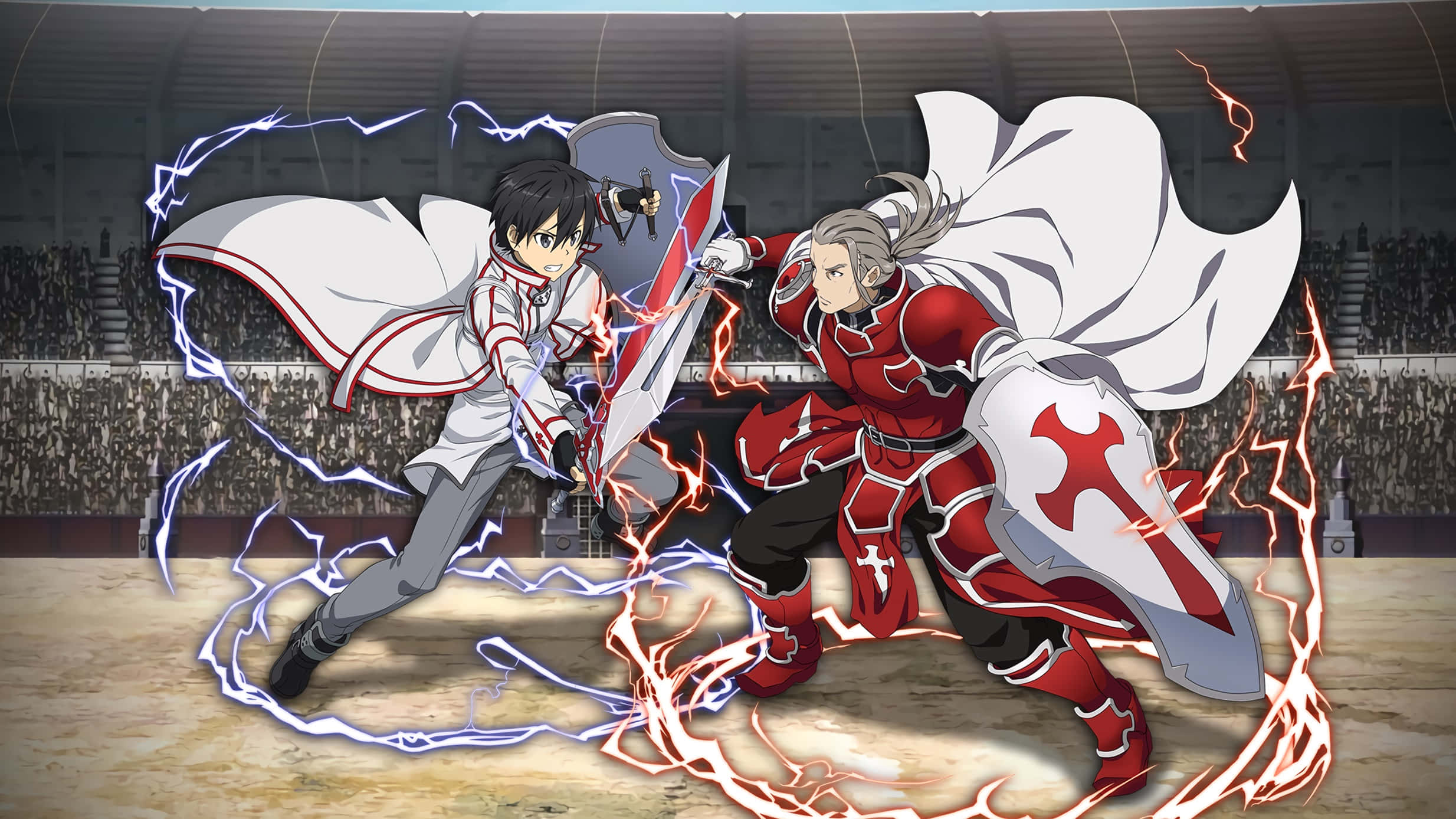 Sword Art Online, Heathcliff, anime knights, Full HD Desktop Wallpaper