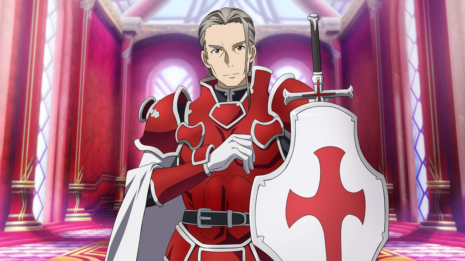 Sword Art Online, Heathcliff, red armor, Full HD Desktop Wallpaper