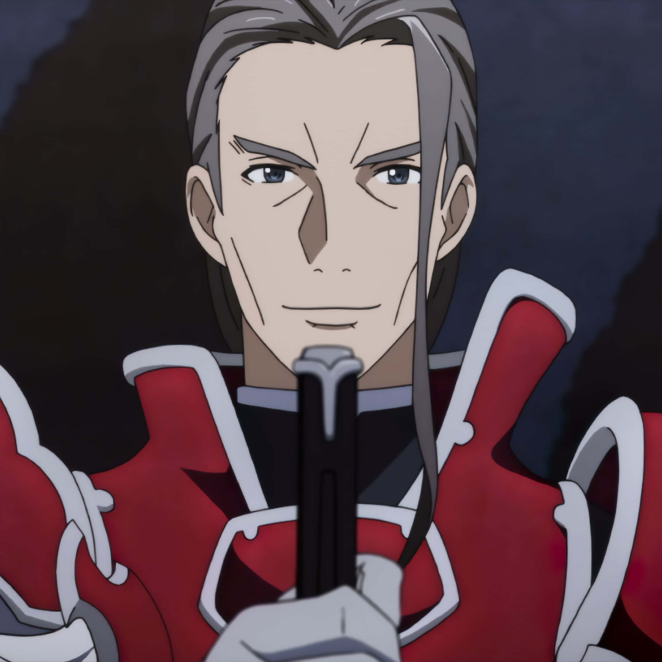 Heathcliff, Sword Art Online, gray hair, Full HD Desktop Wallpaper
