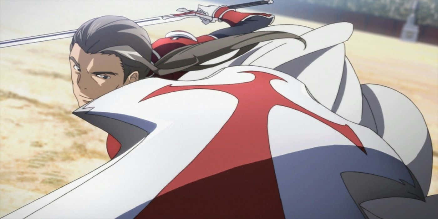 Sword Art Online, Heathcliff, white red and gray armor, HD Desktop Wallpaper