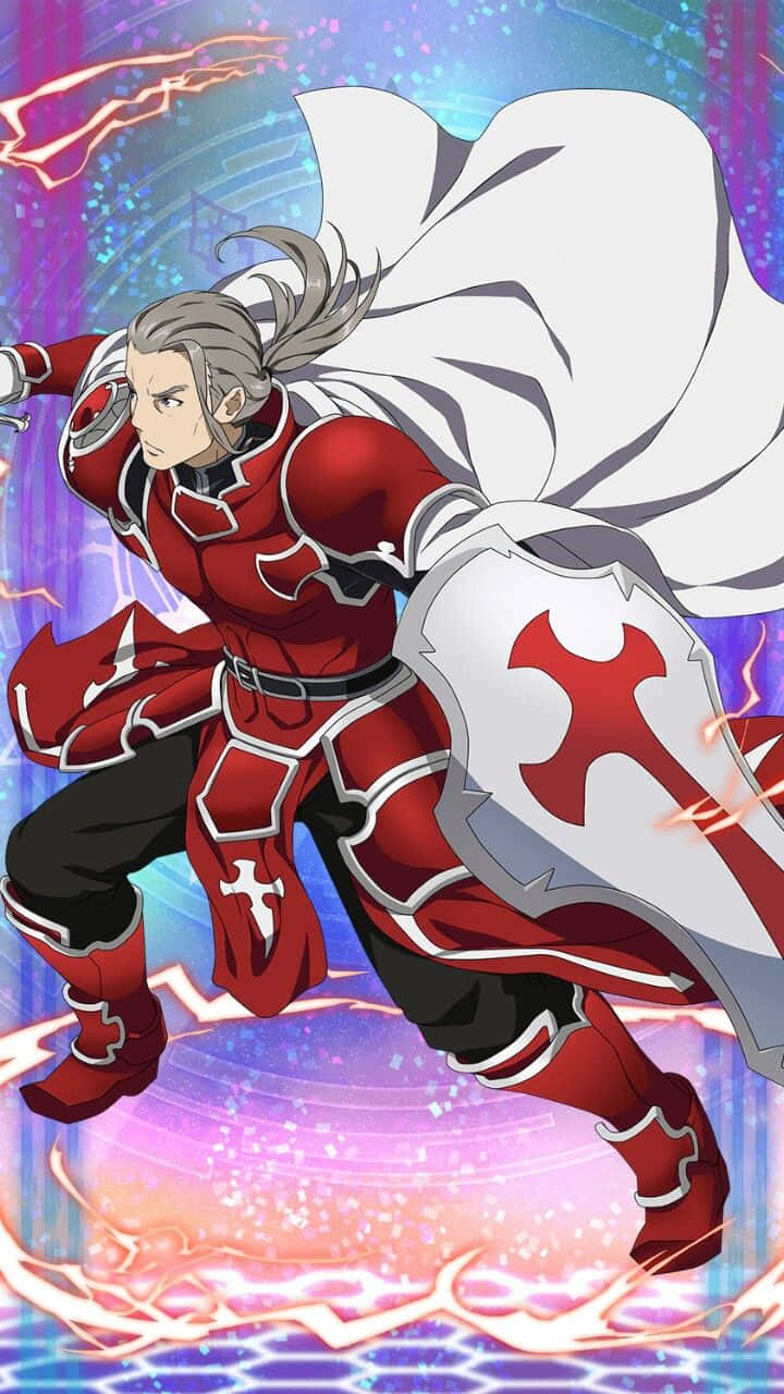 Sword Art Online Heathcliff, red armor, white cape, HD Phone Wallpaper