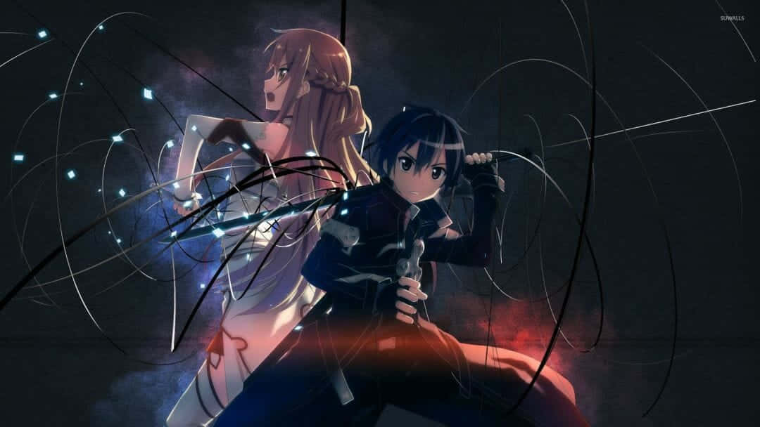 Sword Art Online, iPhone, glowing blue energy lines, SD Desktop Wallpaper