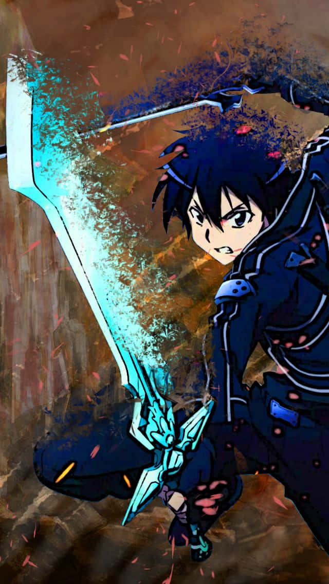 Sword Art Online, iPhone, anime warrior, SD Phone Wallpaper
