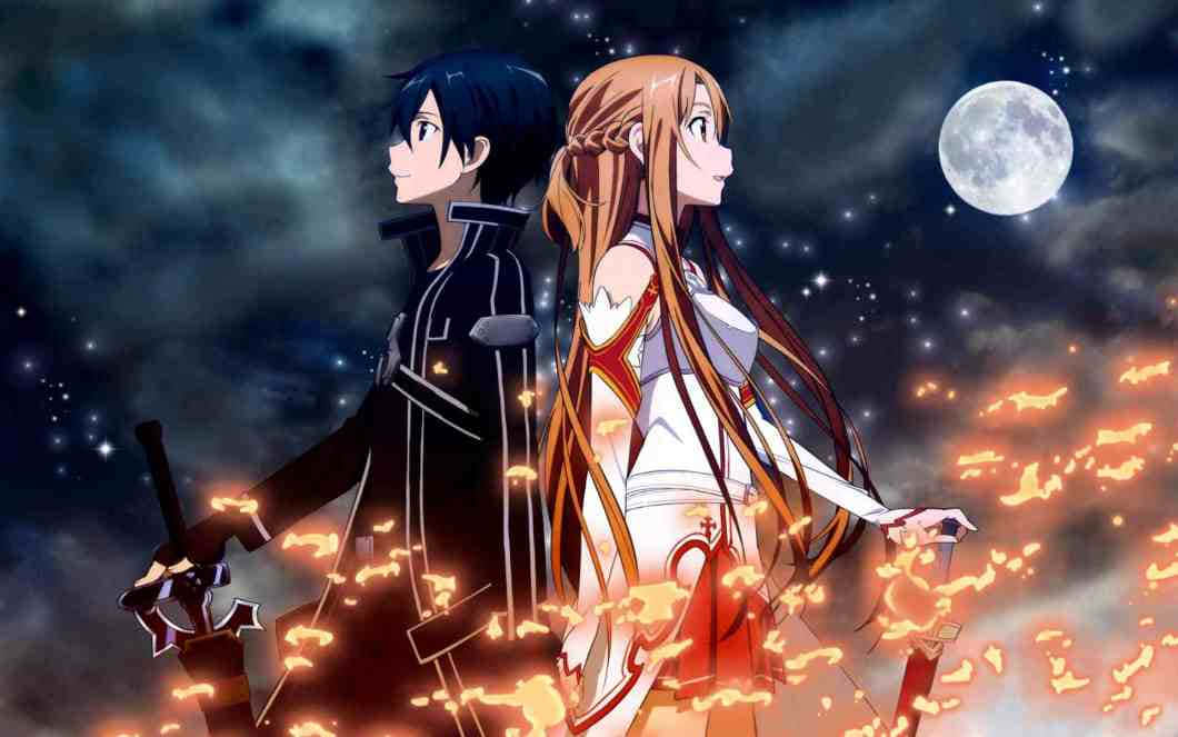 Sword Art Online, iPhone, starry night sky, SD Desktop Wallpaper