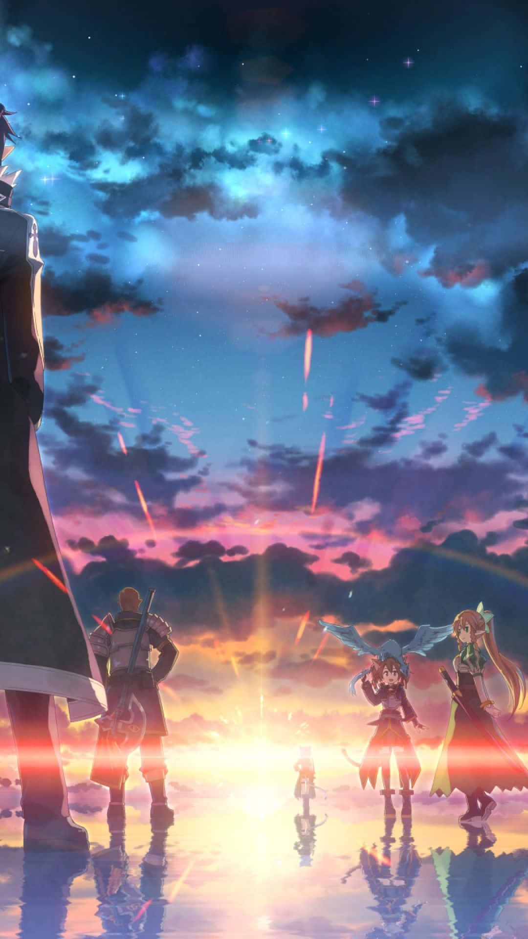 Sword Art Online, iPhone, twilight sky, Full HD Phone Wallpaper