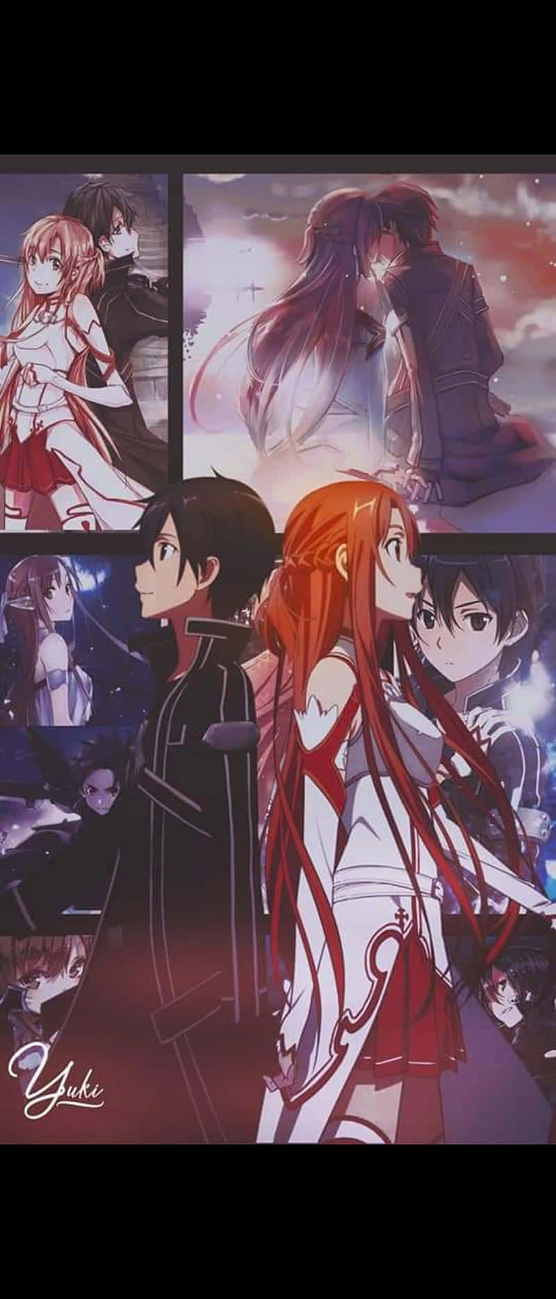 Sword Art Online, iPhone, glowing lights, HD Phone Wallpaper