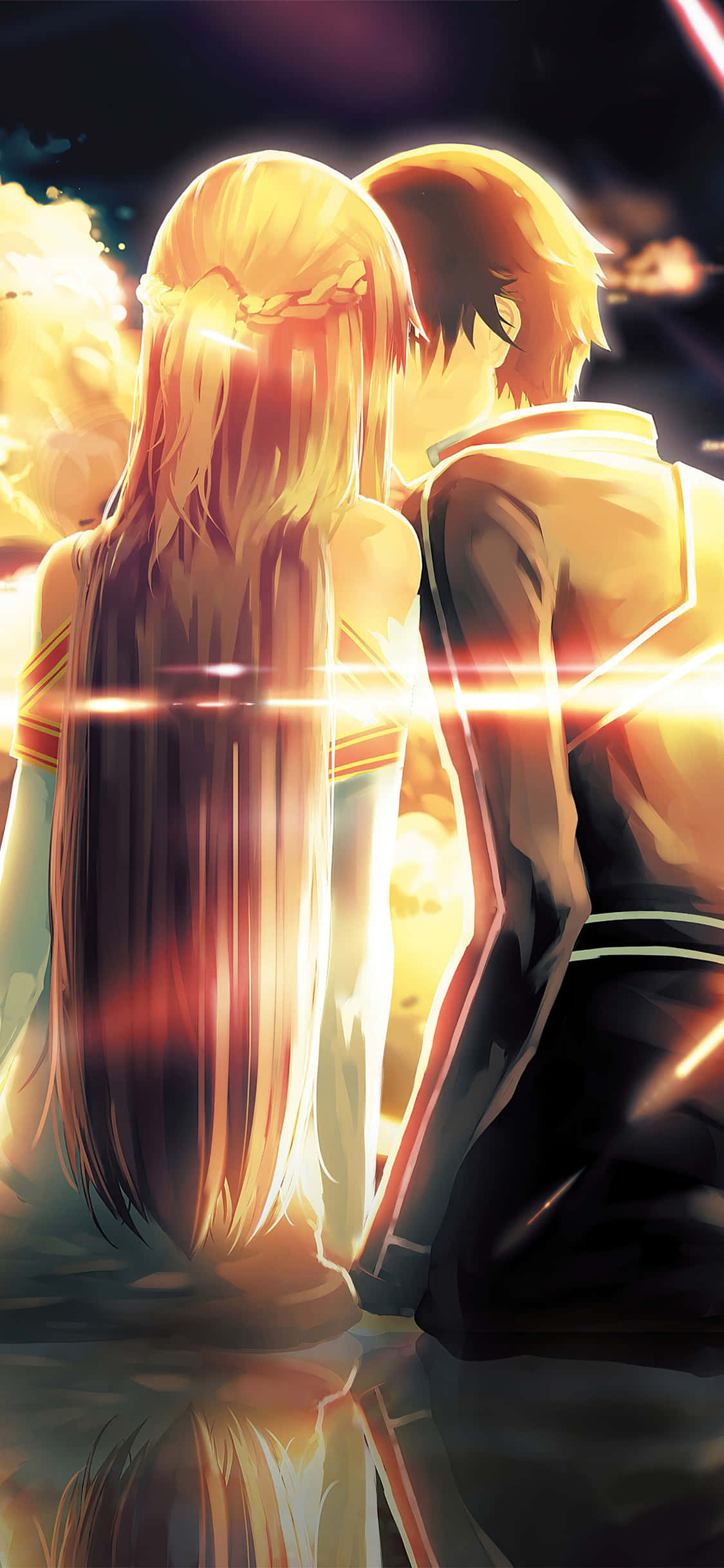 Sword Art Online, iPhone, anime couple, Full HD Phone Wallpaper