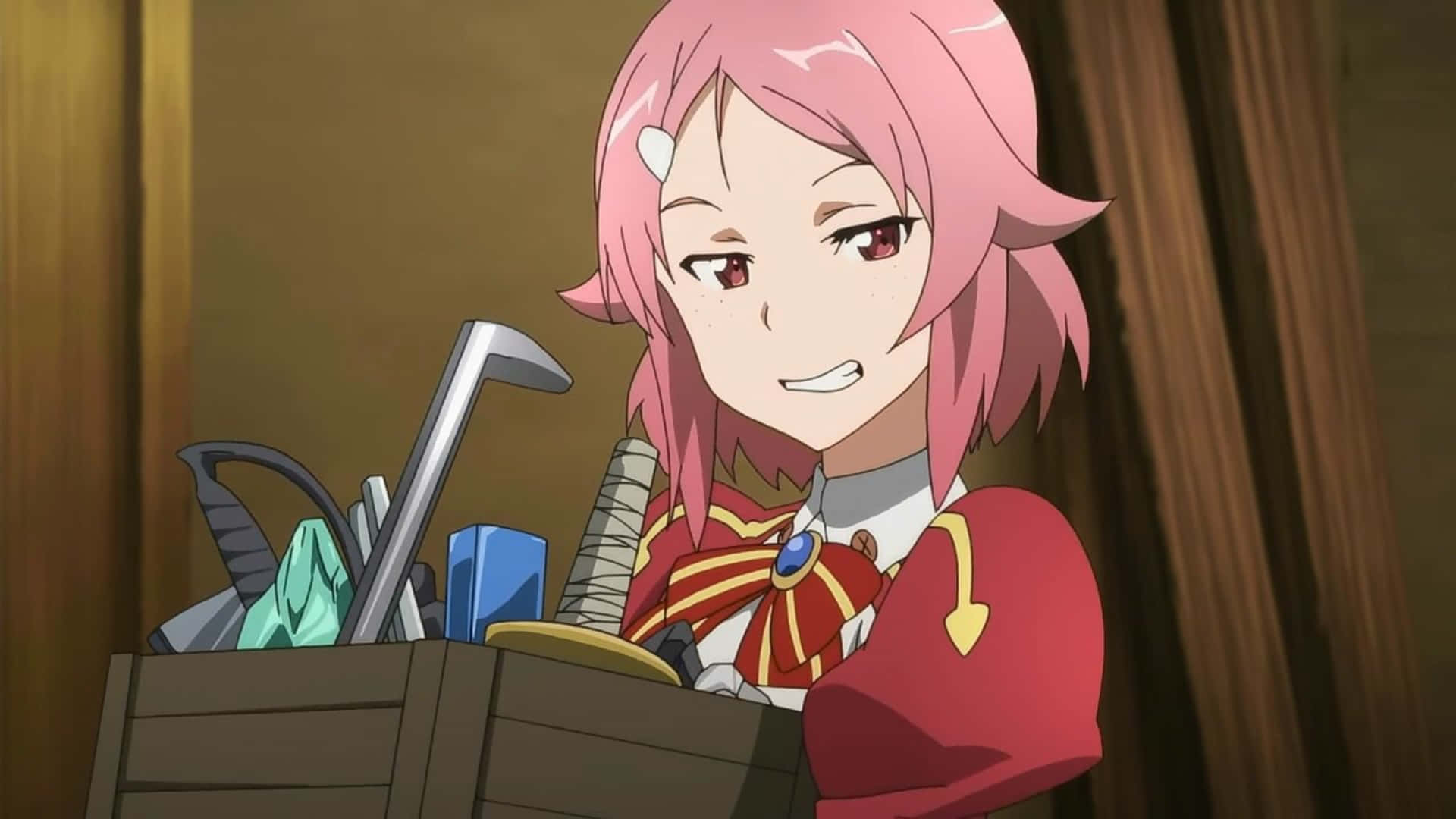 Sword Art Online, Lisbeth, pink-haired, Full HD Desktop Wallpaper