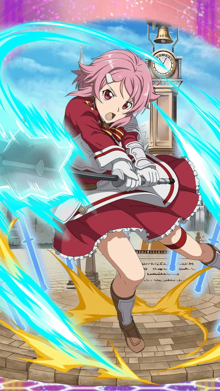 Sword Art Online, Lisbeth, pink-haired anime girl, HD Phone Wallpaper