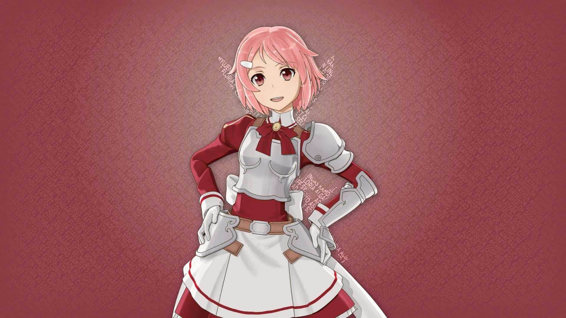 Sword Art Online, Lisbeth, pink-haired anime girl, Full HD Desktop Wallpaper